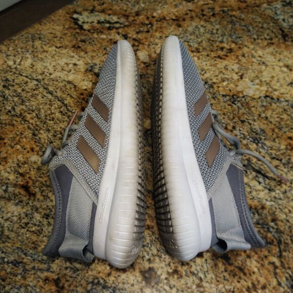 Adidas Womens Cloudfoam QT Flex DA9835 Gray Running Shoes Sneaker Size 8 - Picture 7 of 12